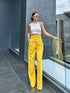 Women High Quality High Waisted Straight Cut Trousers